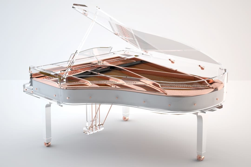 An image of a Crystal Edition piano by Bluthner.