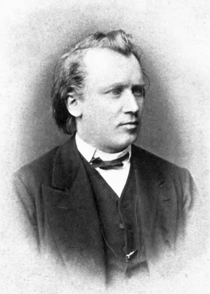 A portrait of Brahms, the composer.