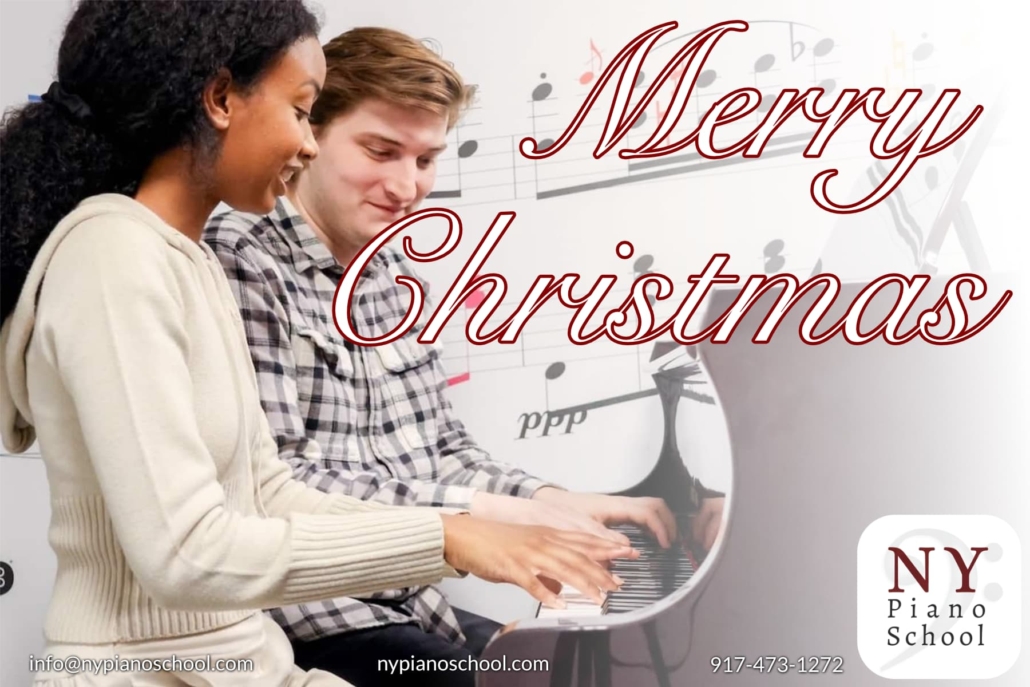 piano lessons gift card NY Piano School gift card example.